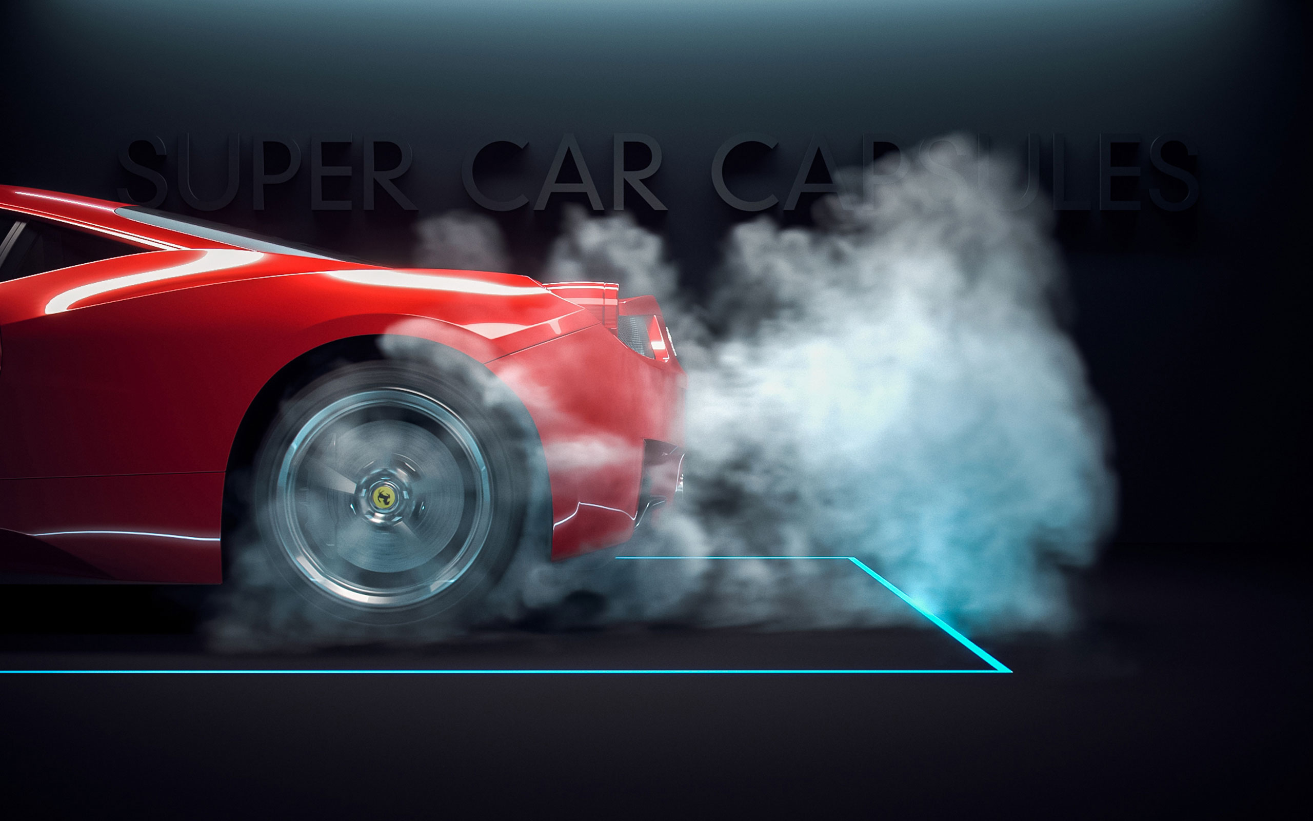 Ferrari 458 burnout in private luxury supercar showroom