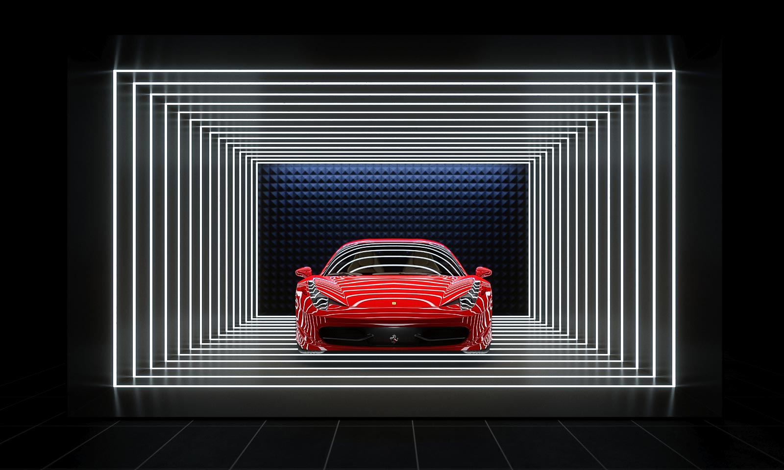 Ferrari 458 Refurbished Stripe Led Private Luxury Super Car Showroom